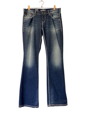 NWT Silver Jeans Aiko Bootcut Mid Rise Embellished Pocket Size 32 x 33